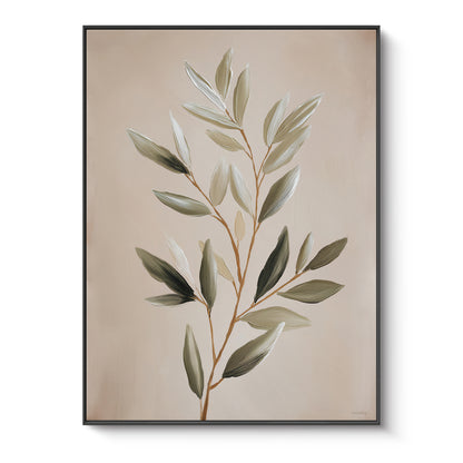 Botanical Framed Canvas Wall Art – Quiet Olive