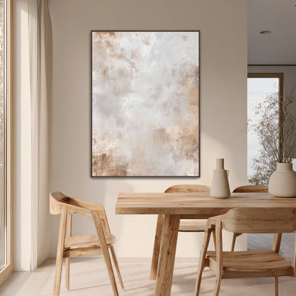 Abstract Framed Canvas Wall Art – Golden Mist