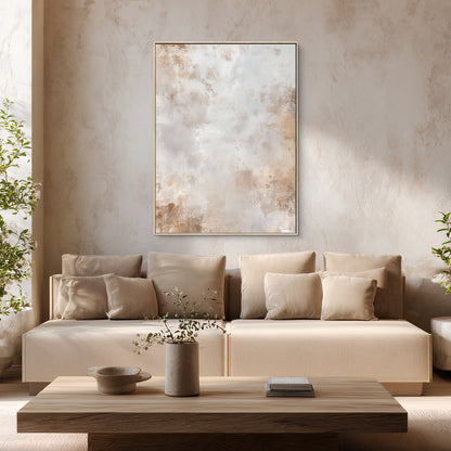Abstract Framed Canvas Wall Art – Golden Mist