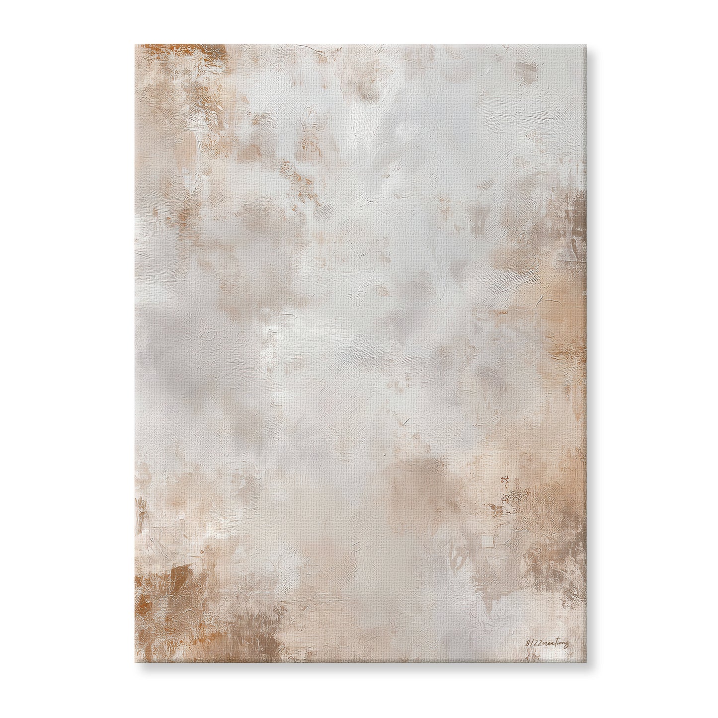 Abstract Rolled Canvas Wall Art – Golden Mist