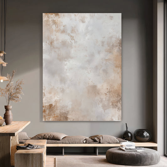Abstract Rolled Canvas Wall Art – Golden Mist
