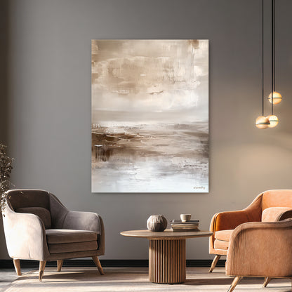 Abstract Stretched Canvas Wall Art – Still Horizon