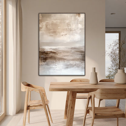 Abstract Framed Canvas Wall Art – Still Horizon