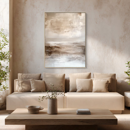 Abstract Framed Canvas Wall Art – Still Horizon