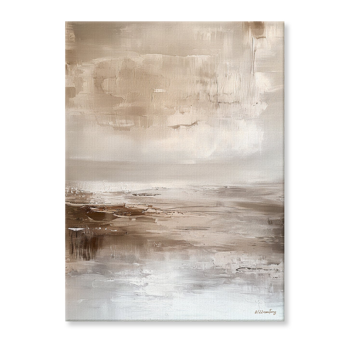 Abstract Stretched Canvas Wall Art – Still Horizon