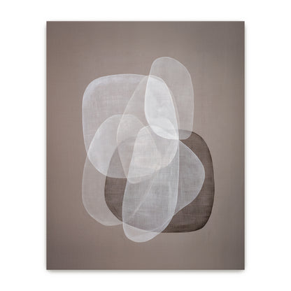 Abstract Neutral Wall Art Set Of 2 Rolled Canvas Print – Soft Interplay