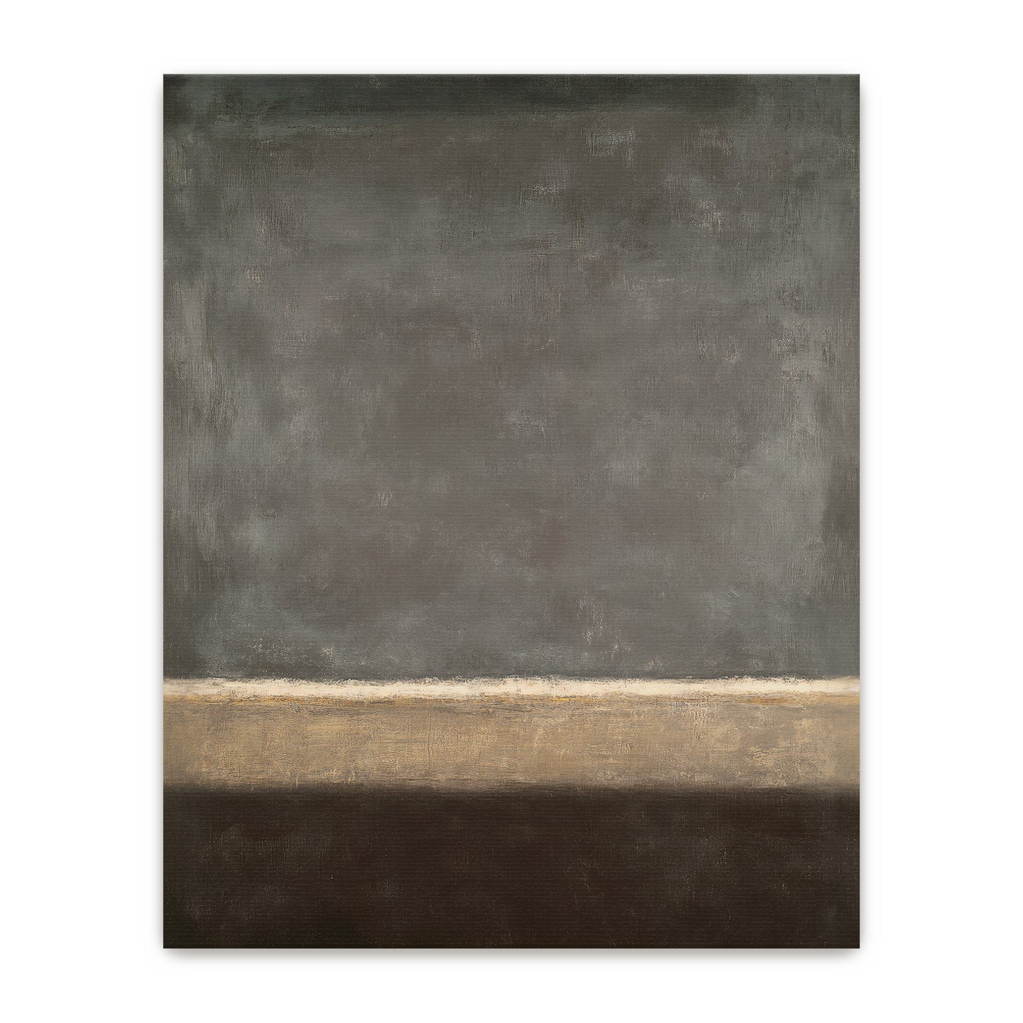 Abstract Neutral Wall Art Set Of 2 Rolled Canvas Print – Quiet Horizon