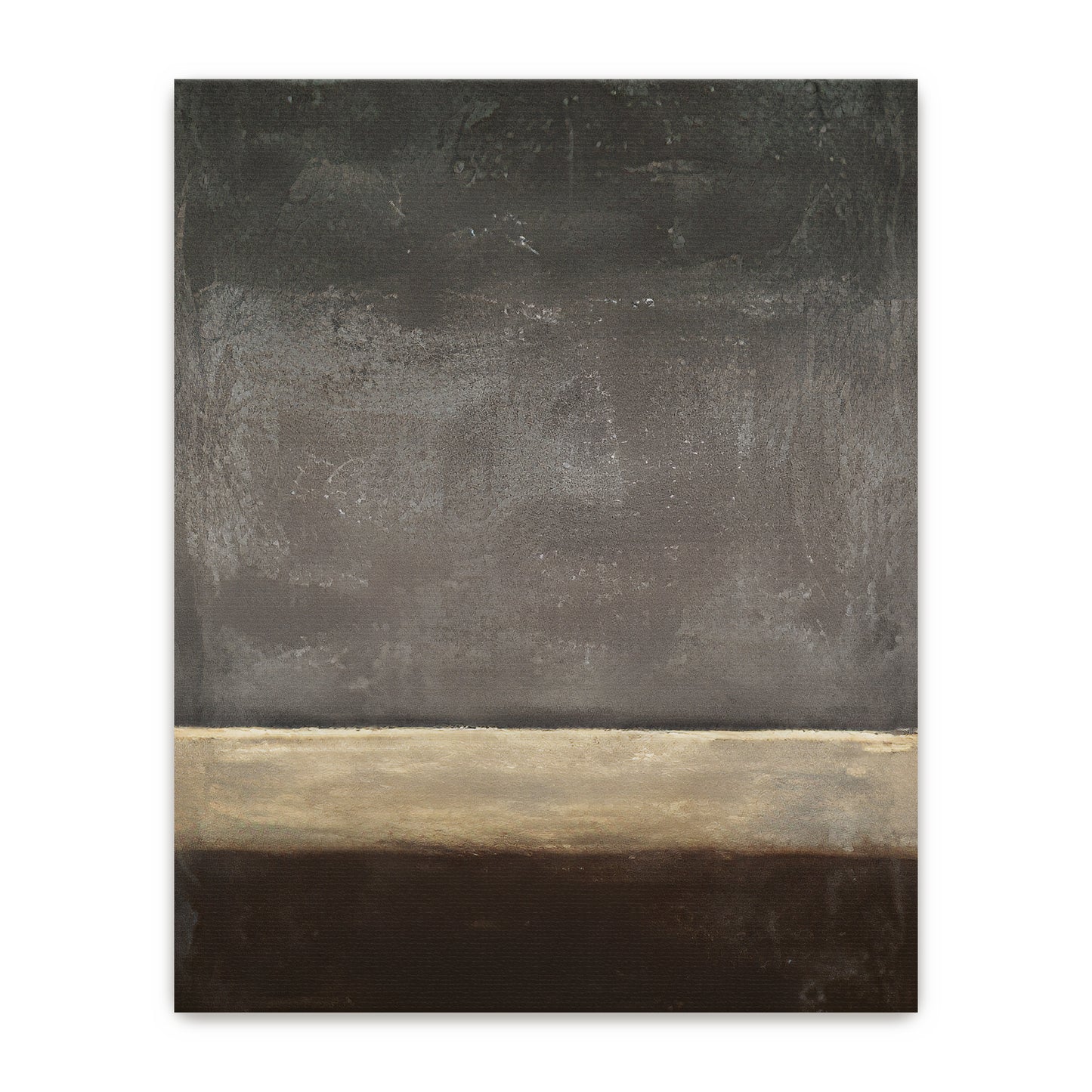 Abstract Neutral Wall Art Set Of 2 Rolled Canvas Print – Quiet Horizon