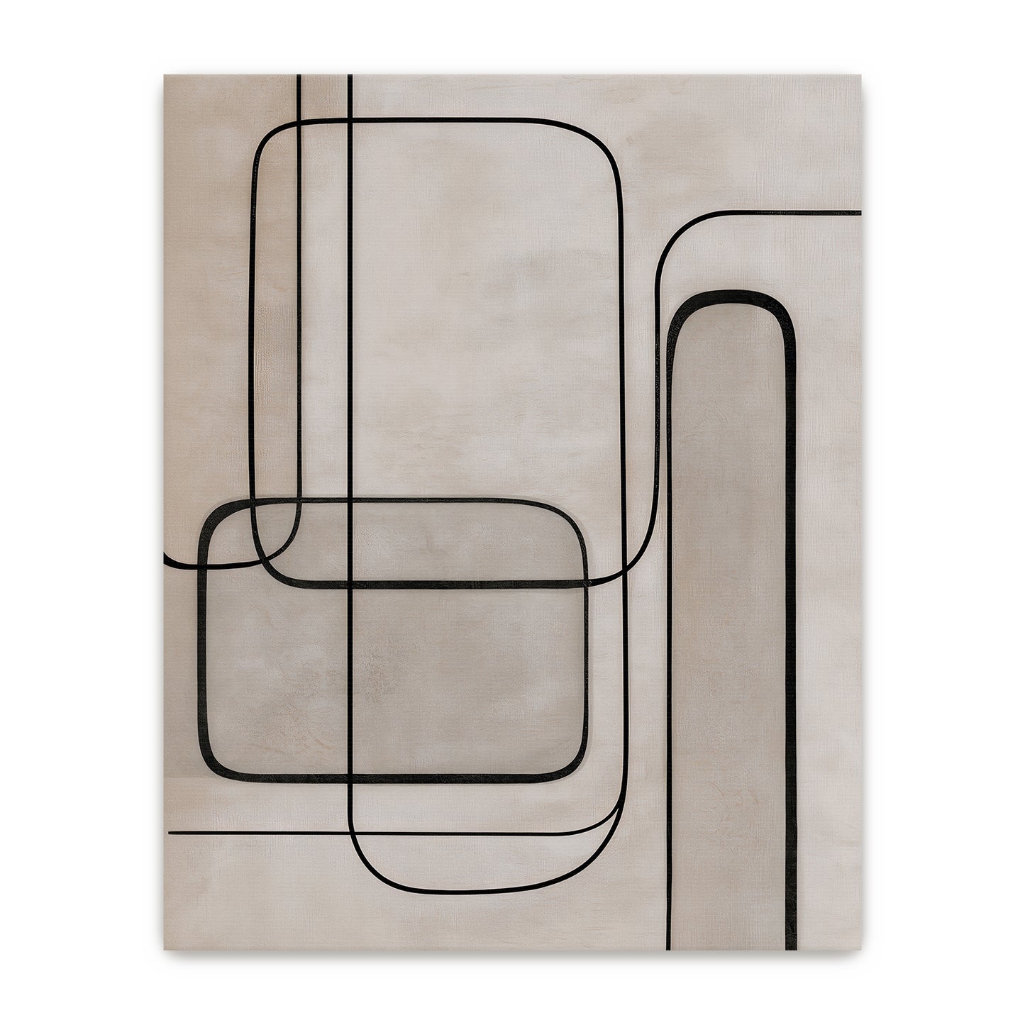 Abstract Rolled Canvas Wall Art Set of 2 – Continuous Line
