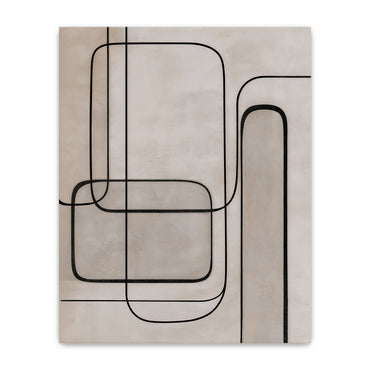 Abstract Rolled Canvas Wall Art Set of 2 – Continuous Line