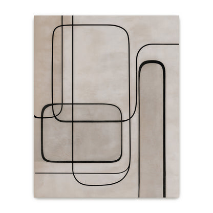 Abstract Rolled Canvas Wall Art Set of 2 – Continuous Line