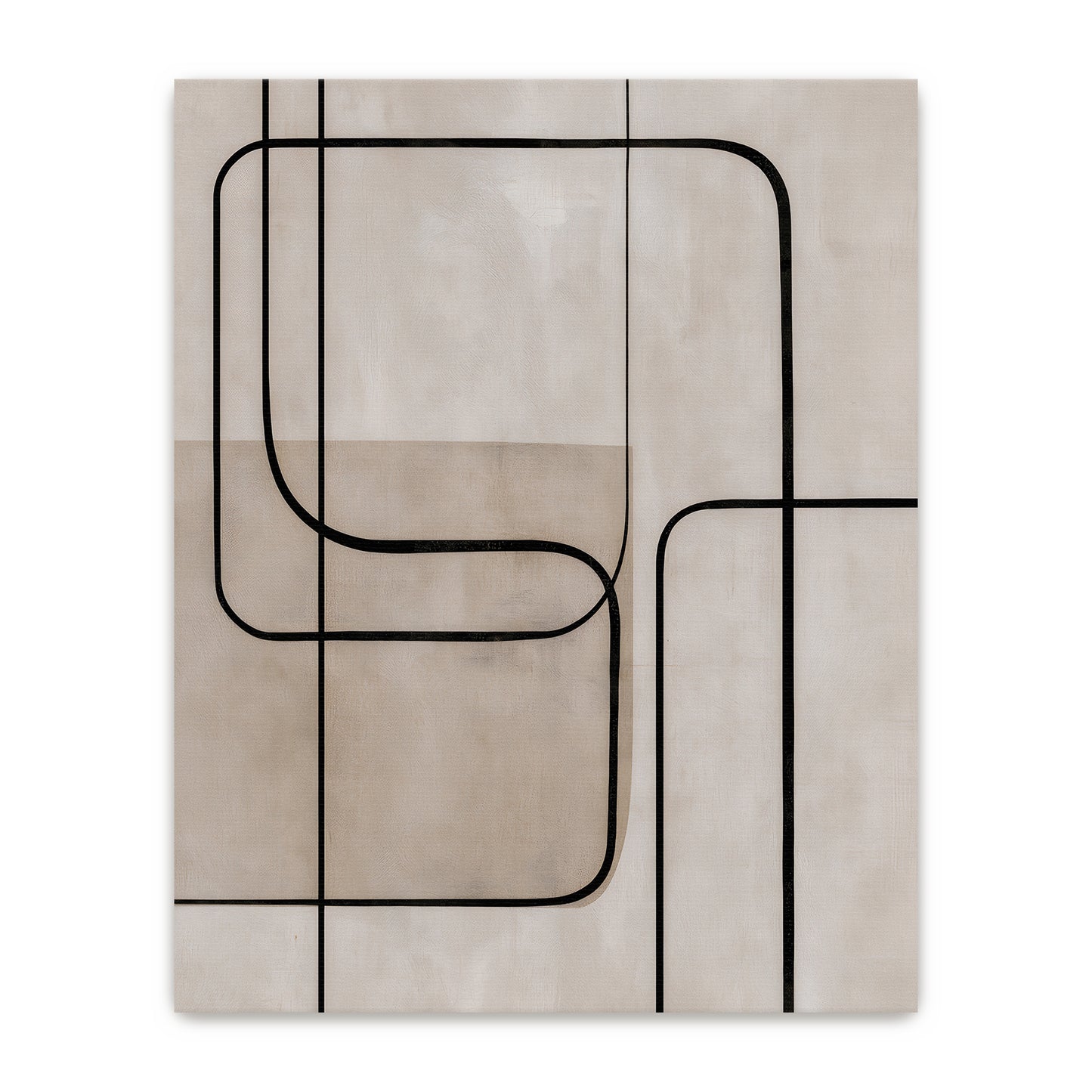 Abstract Rolled Canvas Wall Art Set of 2 – Continuous Line