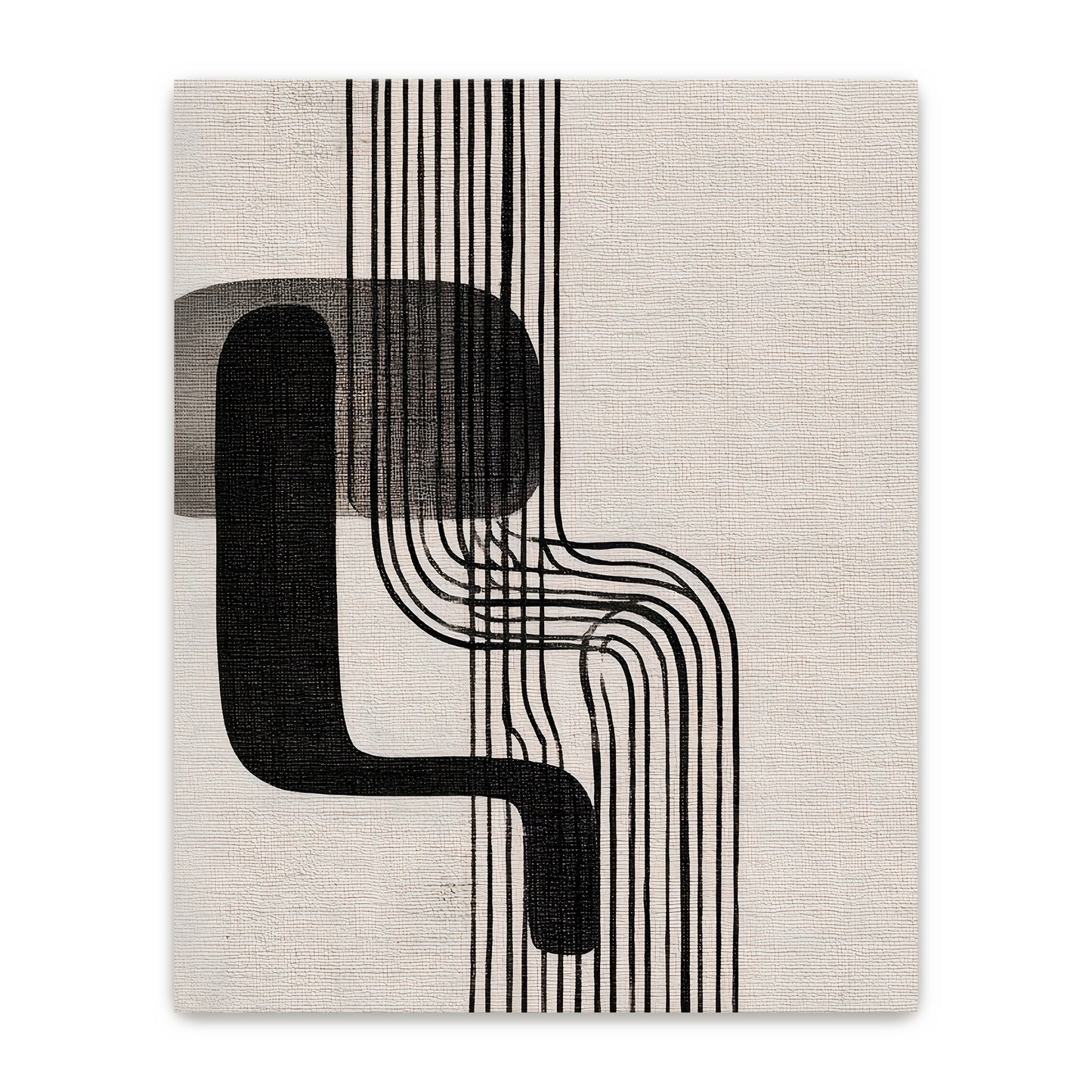 Abstract Rolled Canvas Wall Art Set of 2 – Parallel Motion