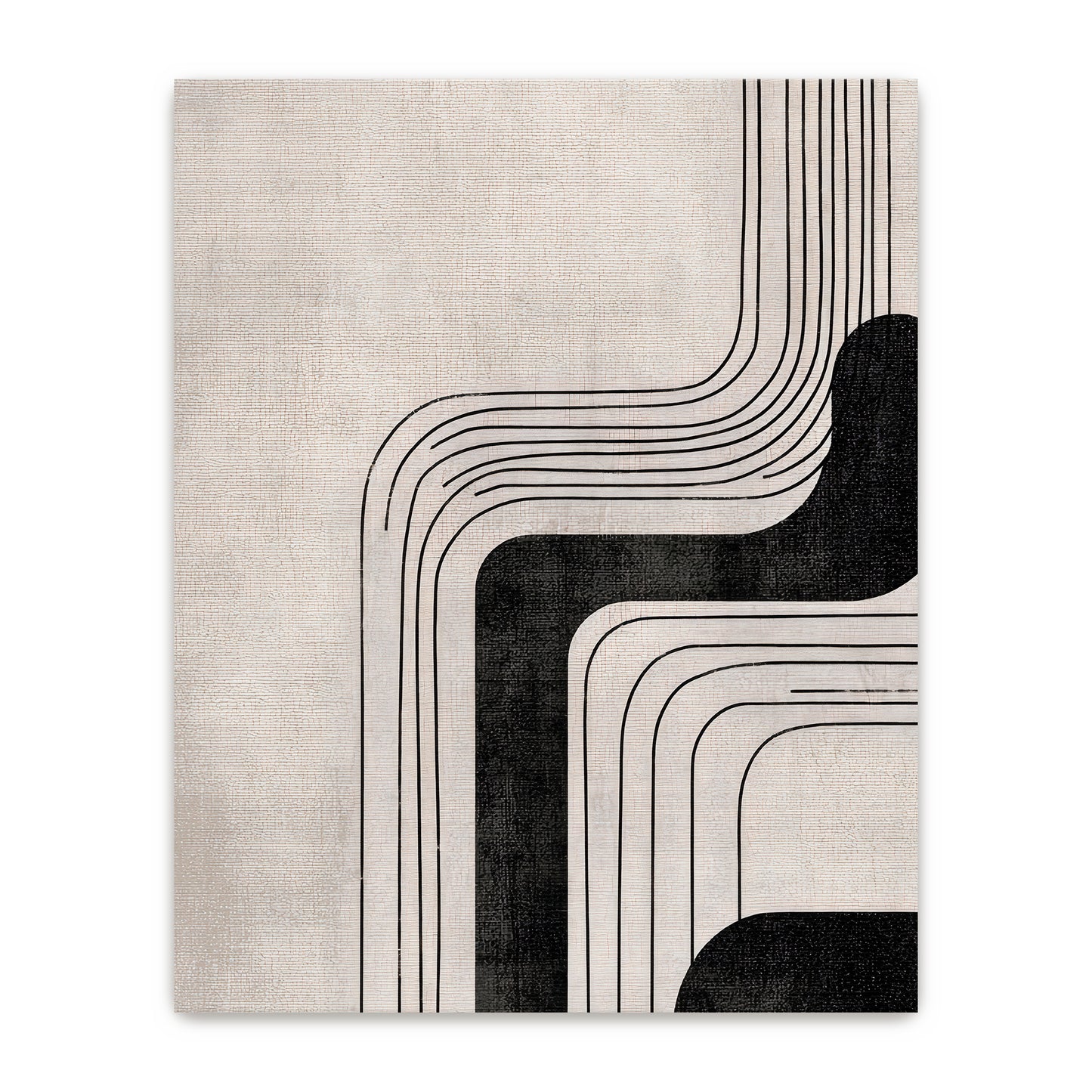 Abstract Rolled Canvas Wall Art Set of 2 – Parallel Motion