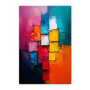Stretched Canvas Abstract Wall Art – "Chromatic Pulse"