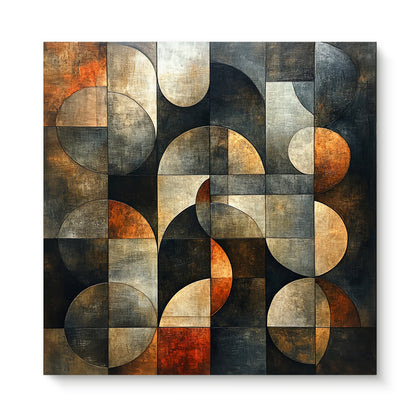Stretched Canvas Abstract Wall Art – “Echo Grid”