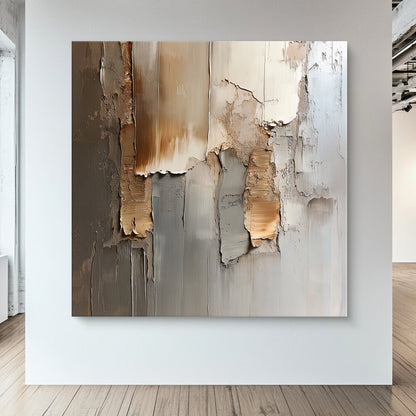 Stretched Canvas Abstract Wall Art – “Faded Terrain”