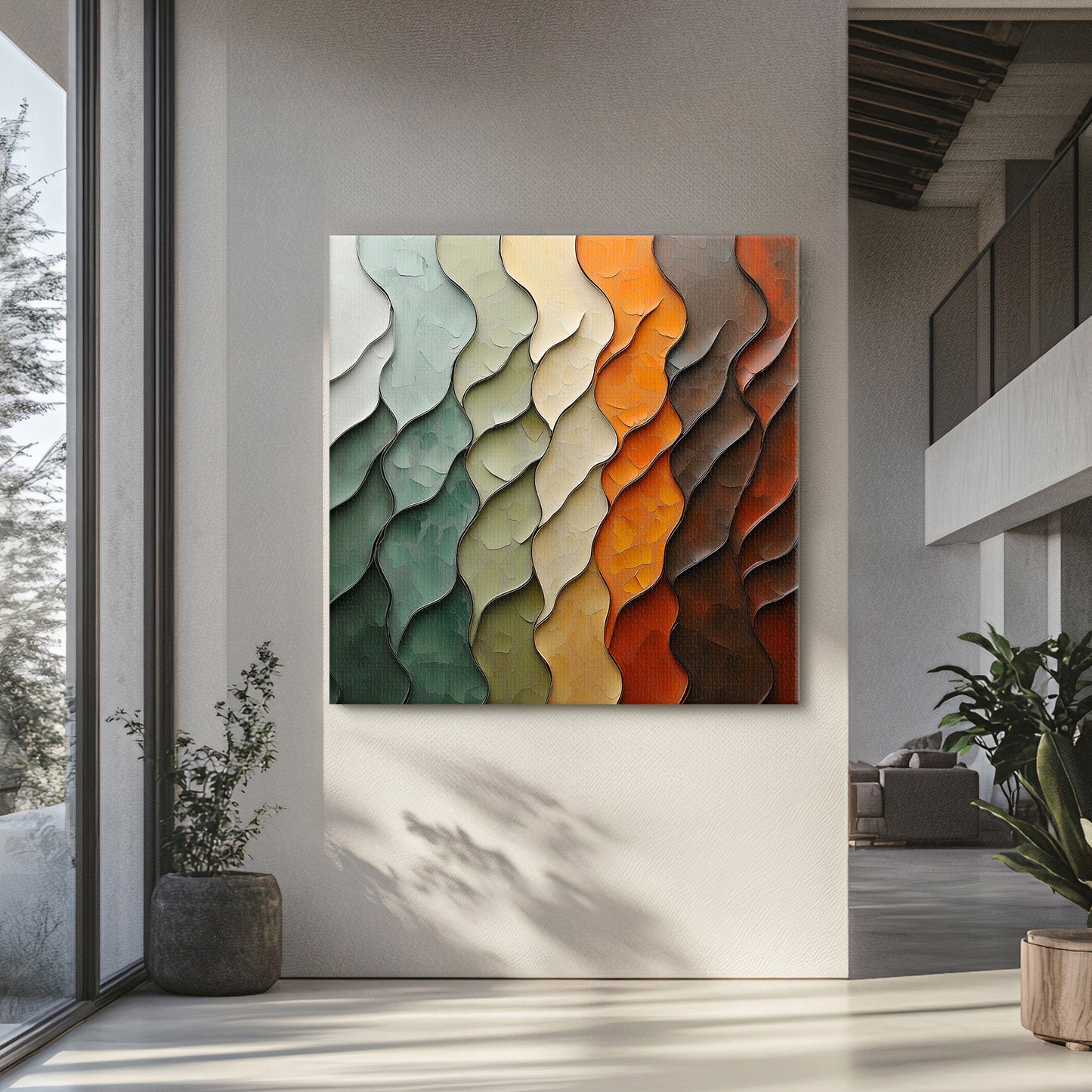 Digital Abstract Art Download - "Earthen Rhythm"