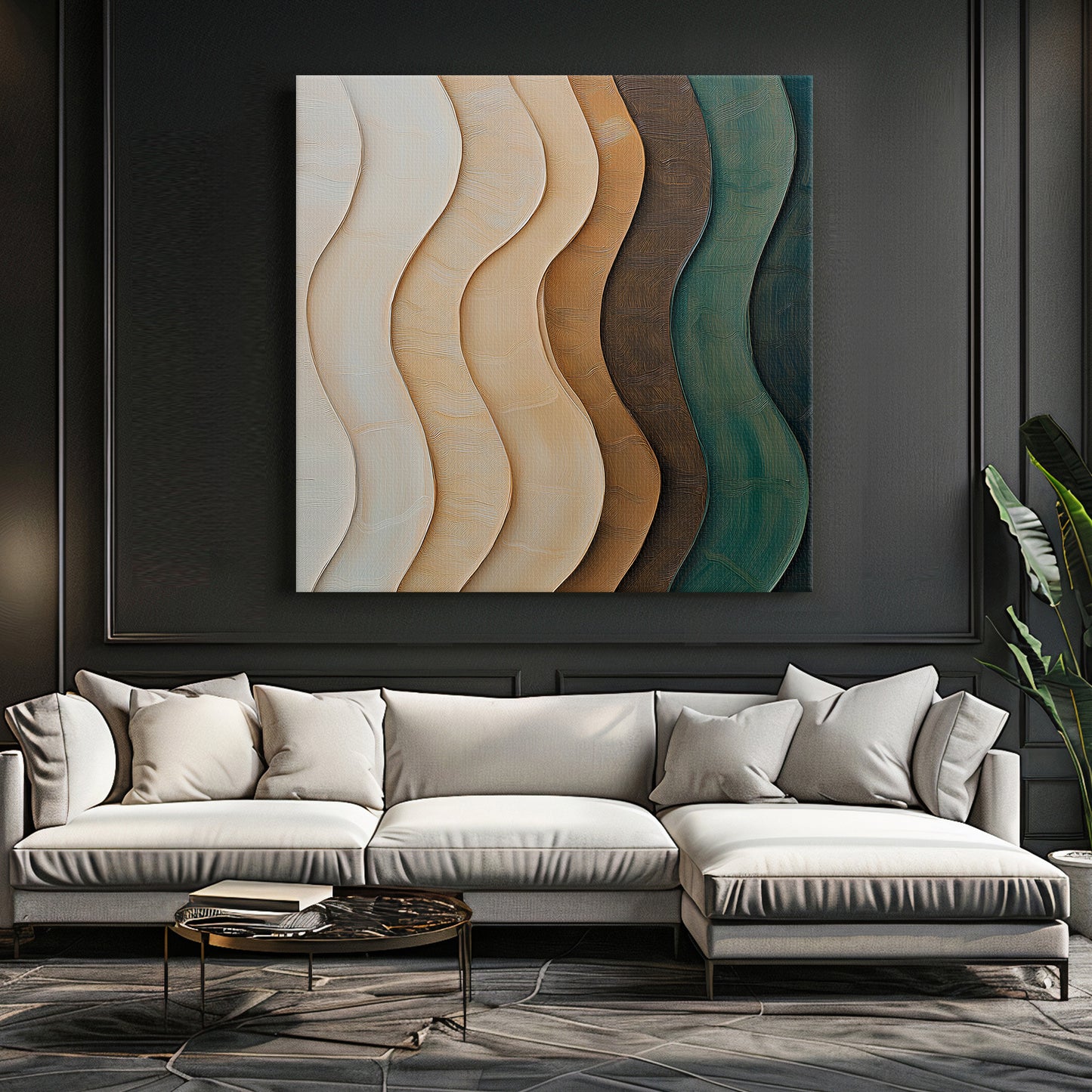 Stretched Canvas Wall Art – "Elemental Drift"