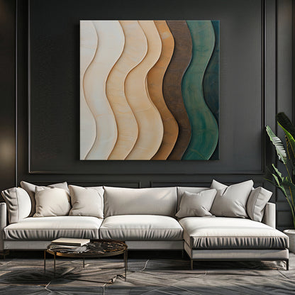 Stretched Canvas Wall Art – "Elemental Drift"
