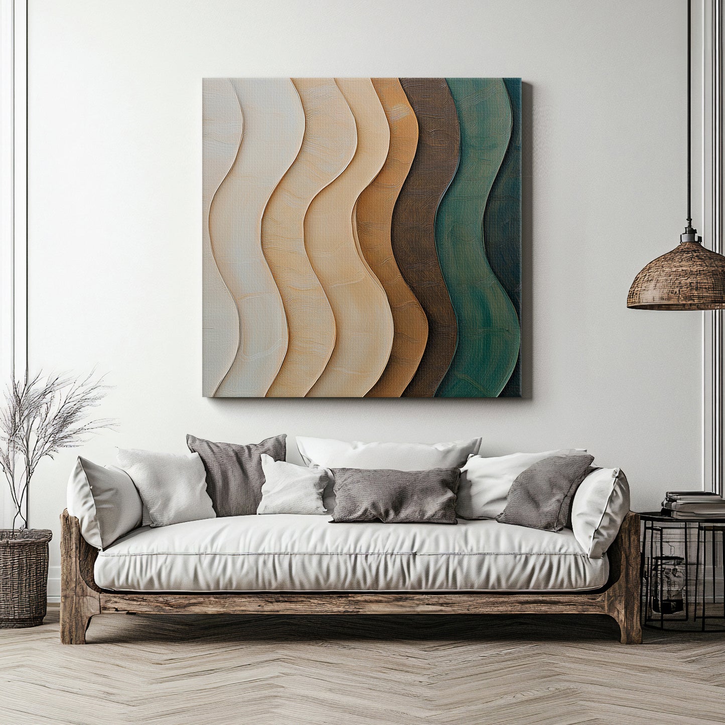 Stretched Canvas Wall Art – "Elemental Drift"