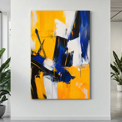 Stretched Canvas Wall Art – "Electric Dissonance" Abstract Print