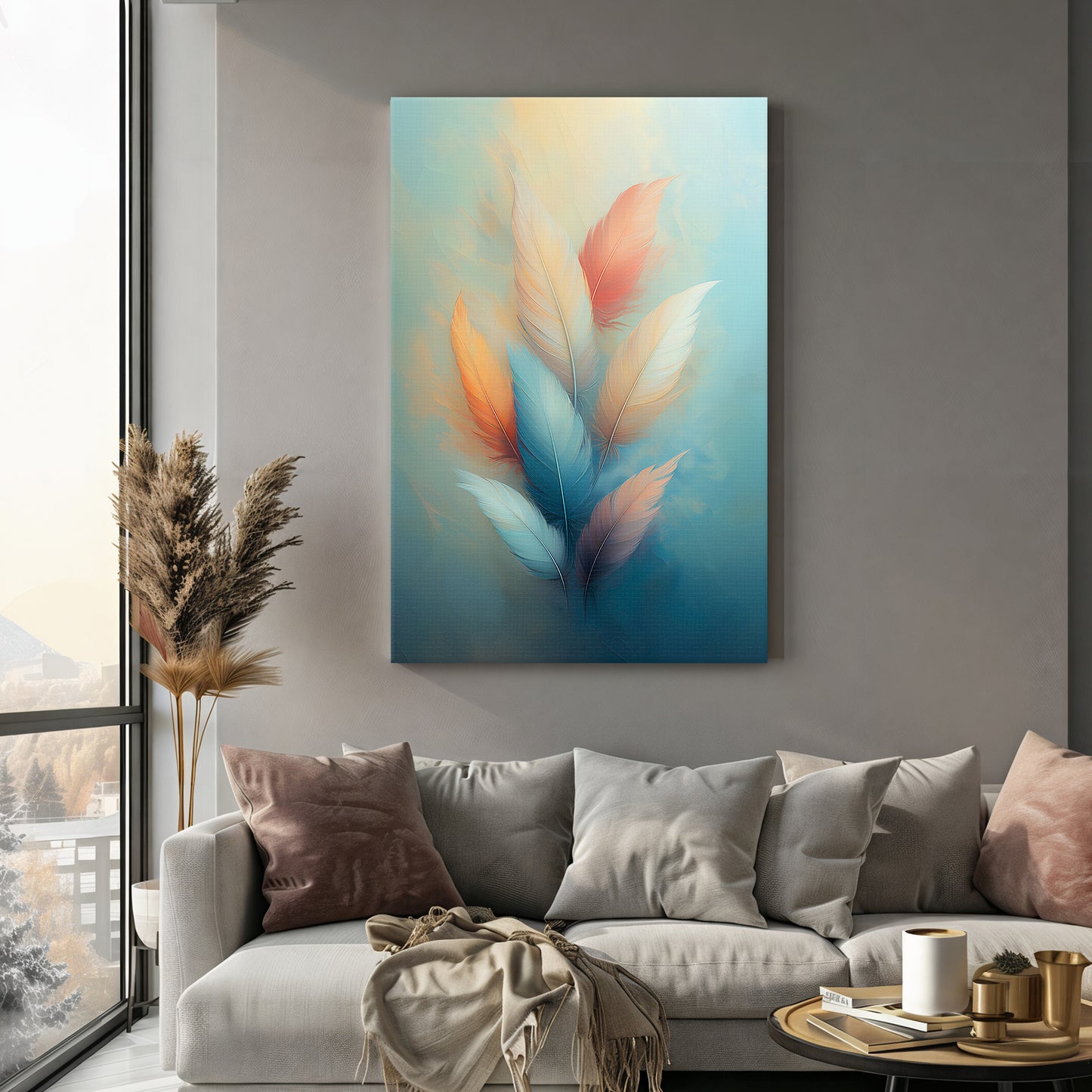 Stretched Canvas Wall Art – "Whispers of Light"