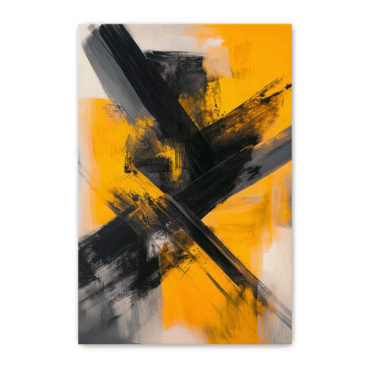 Rolled Canvas Abstract Wall Art - "Striking Momentum"