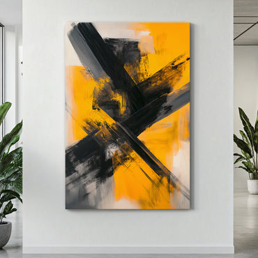 Rolled Canvas Abstract Wall Art - "Striking Momentum"
