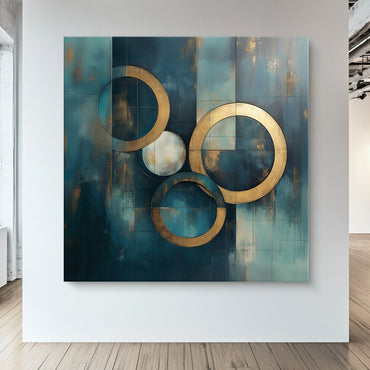 Rolled Canvas Abstract Wall Art – "Celestial Echo"