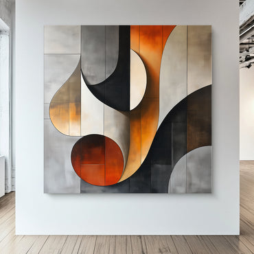 Rolled Canvas Abstract Wall Art – "Curves of Resonance"