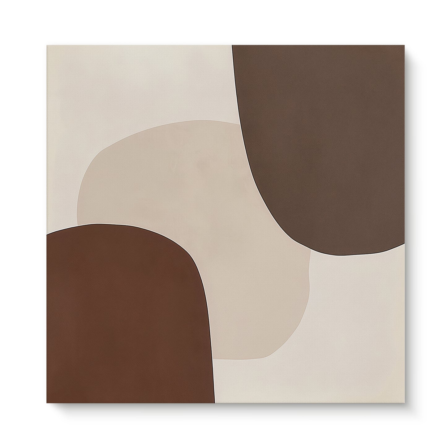Minimalist Abstract Wall Art Rolled Canvas Print - "Silent Assembly"