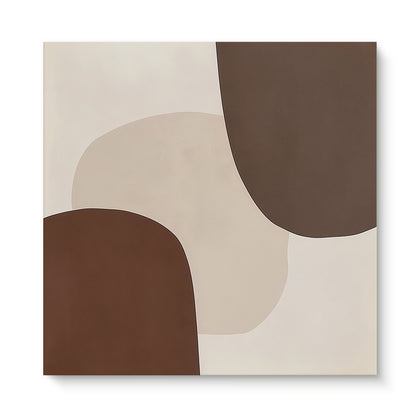 Minimalist Abstract Wall Art Rolled Canvas Print - "Silent Assembly"