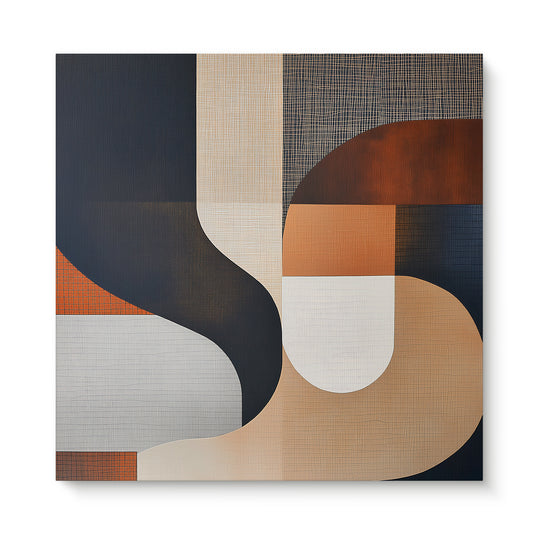 Modern Abstract Wall Art Rolled Canvas Print - "Temporal Shifts"