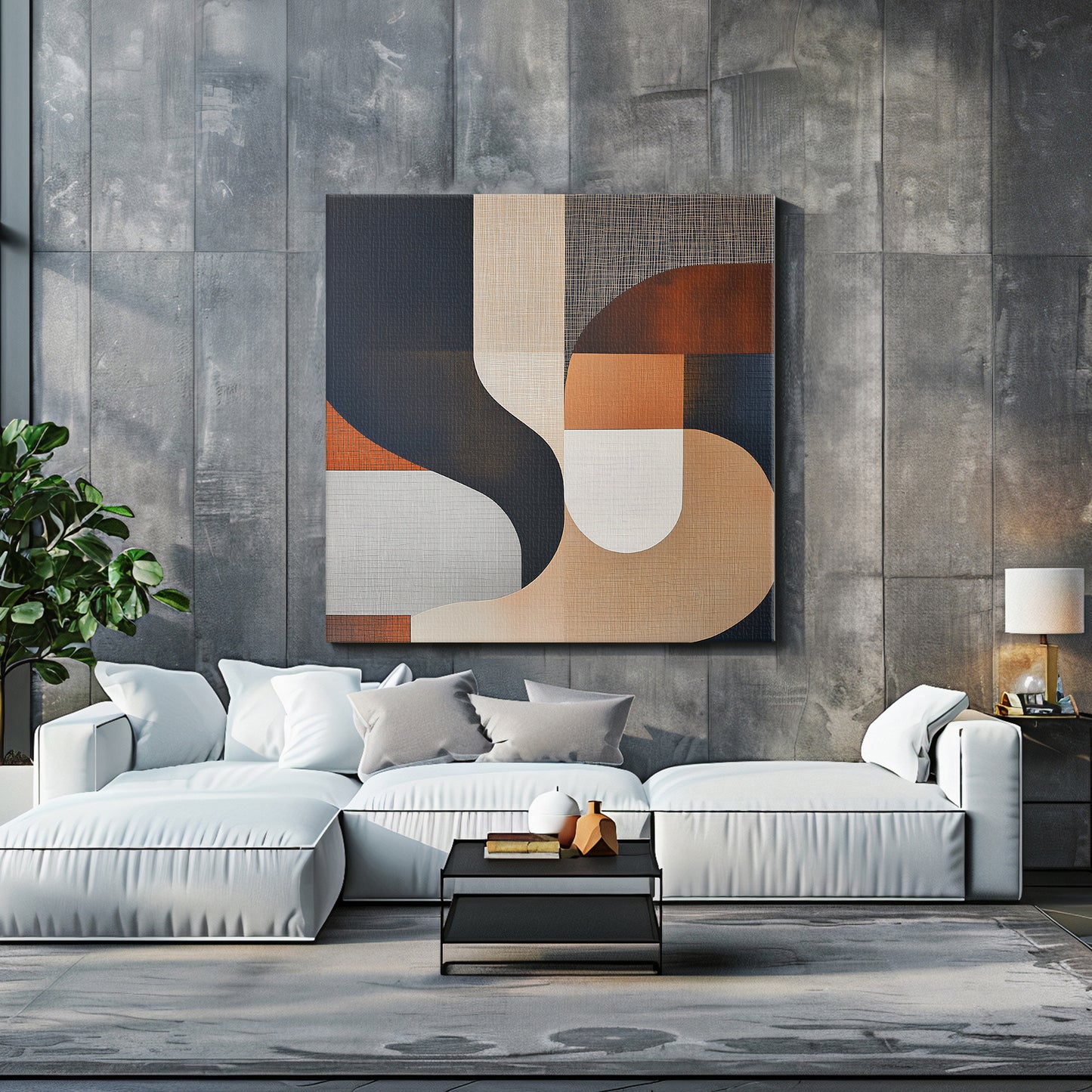 Modern Abstract Wall Art Rolled Canvas Print - "Temporal Shifts"
