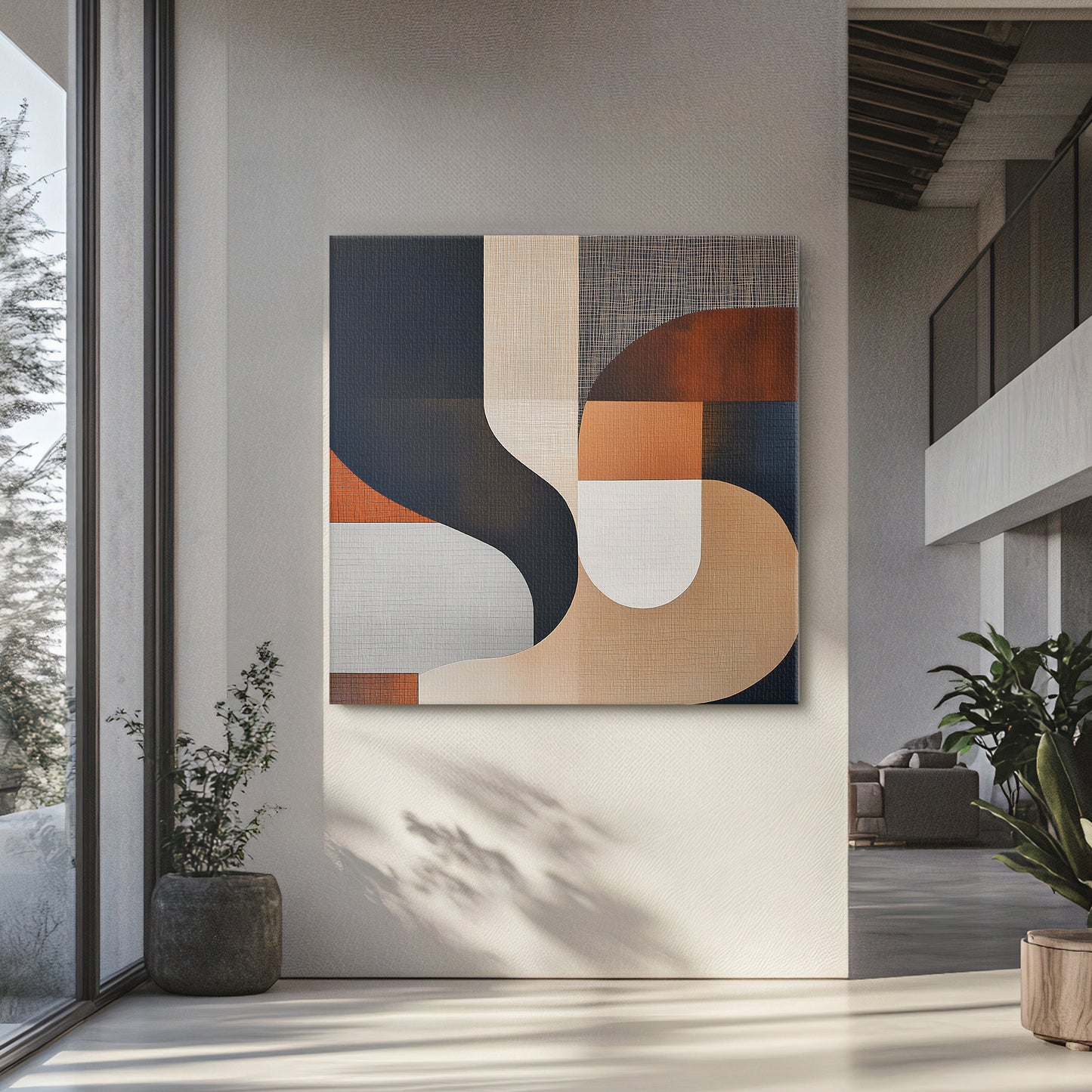 Modern Abstract Wall Art Rolled Canvas Print - "Temporal Shifts"