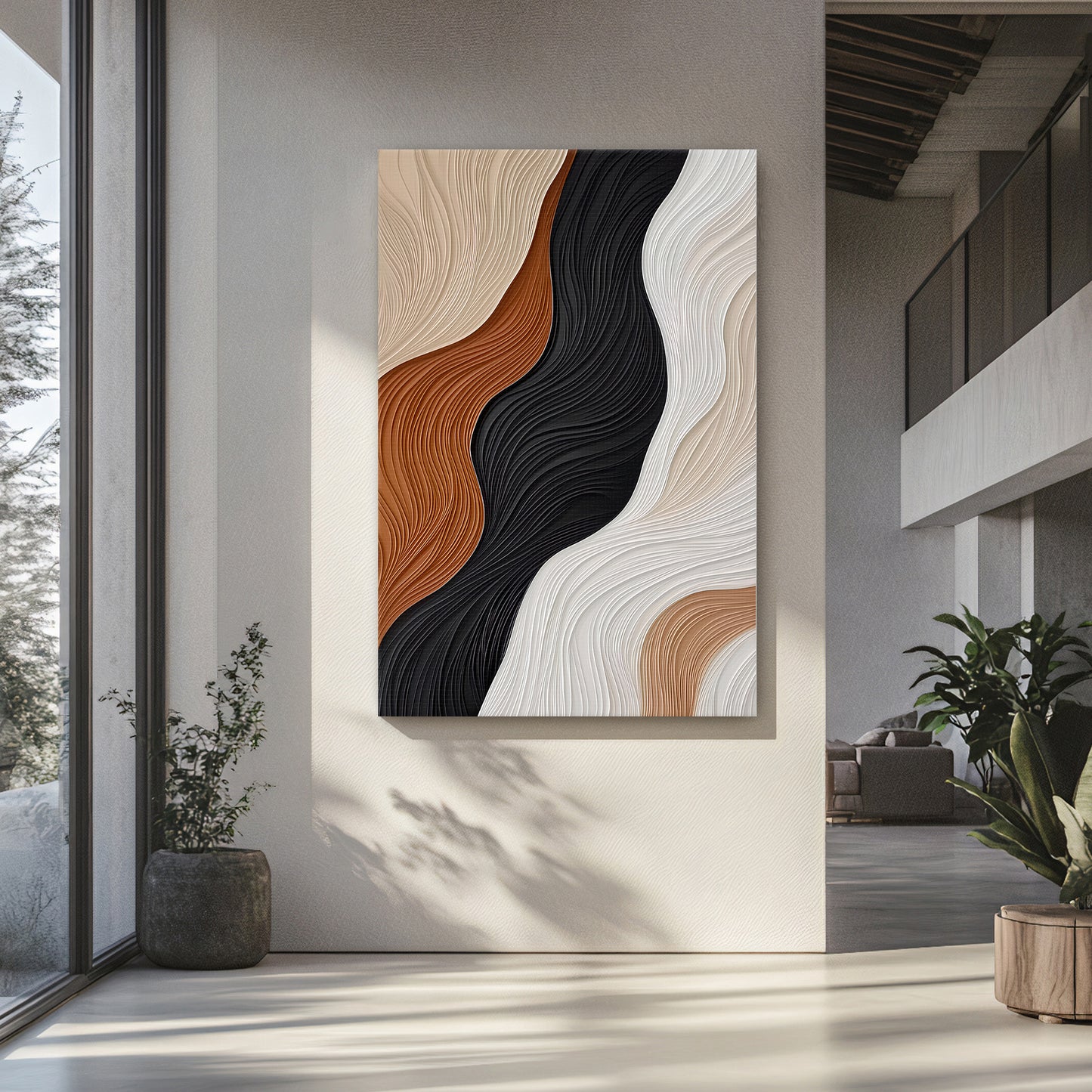 Abstract Wall Art Rolled Canvas - "Silent Harmonies"