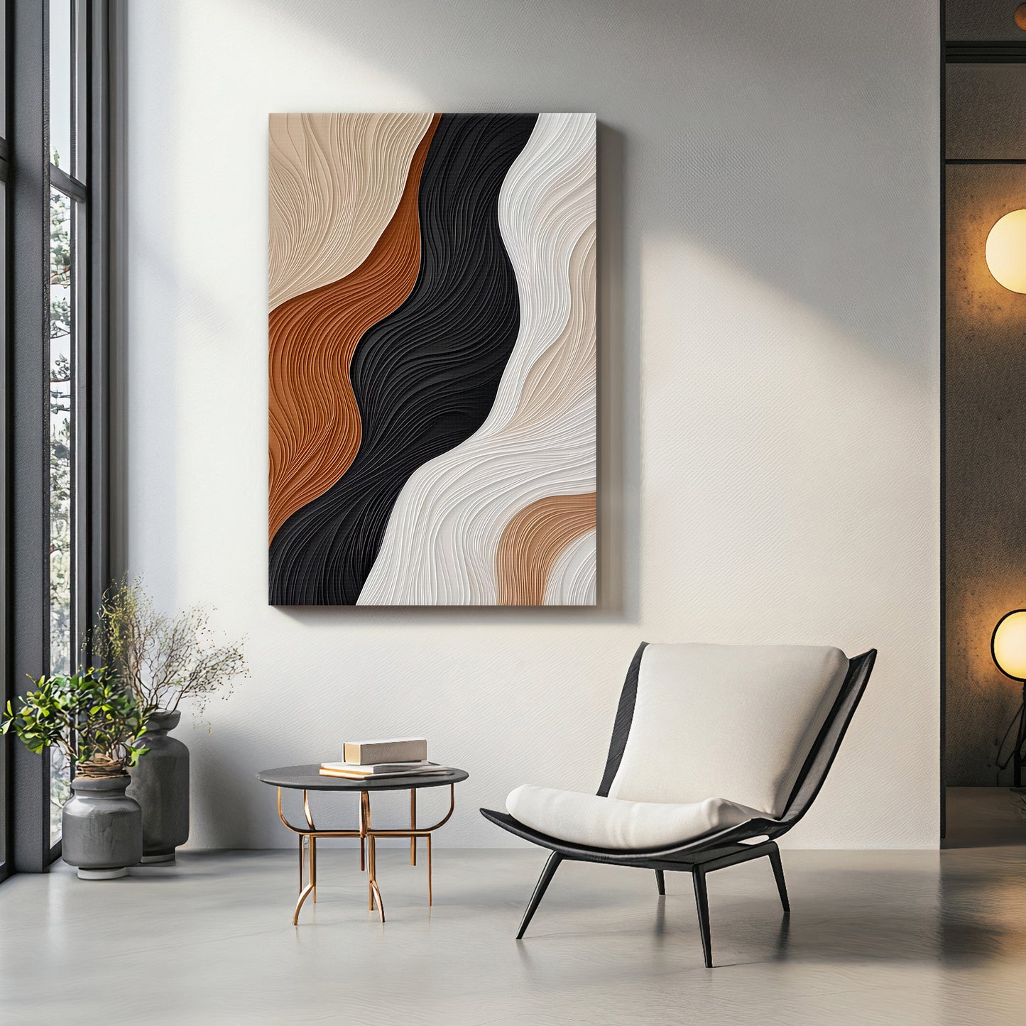 Abstract Wall Art Rolled Canvas - "Silent Harmonies"