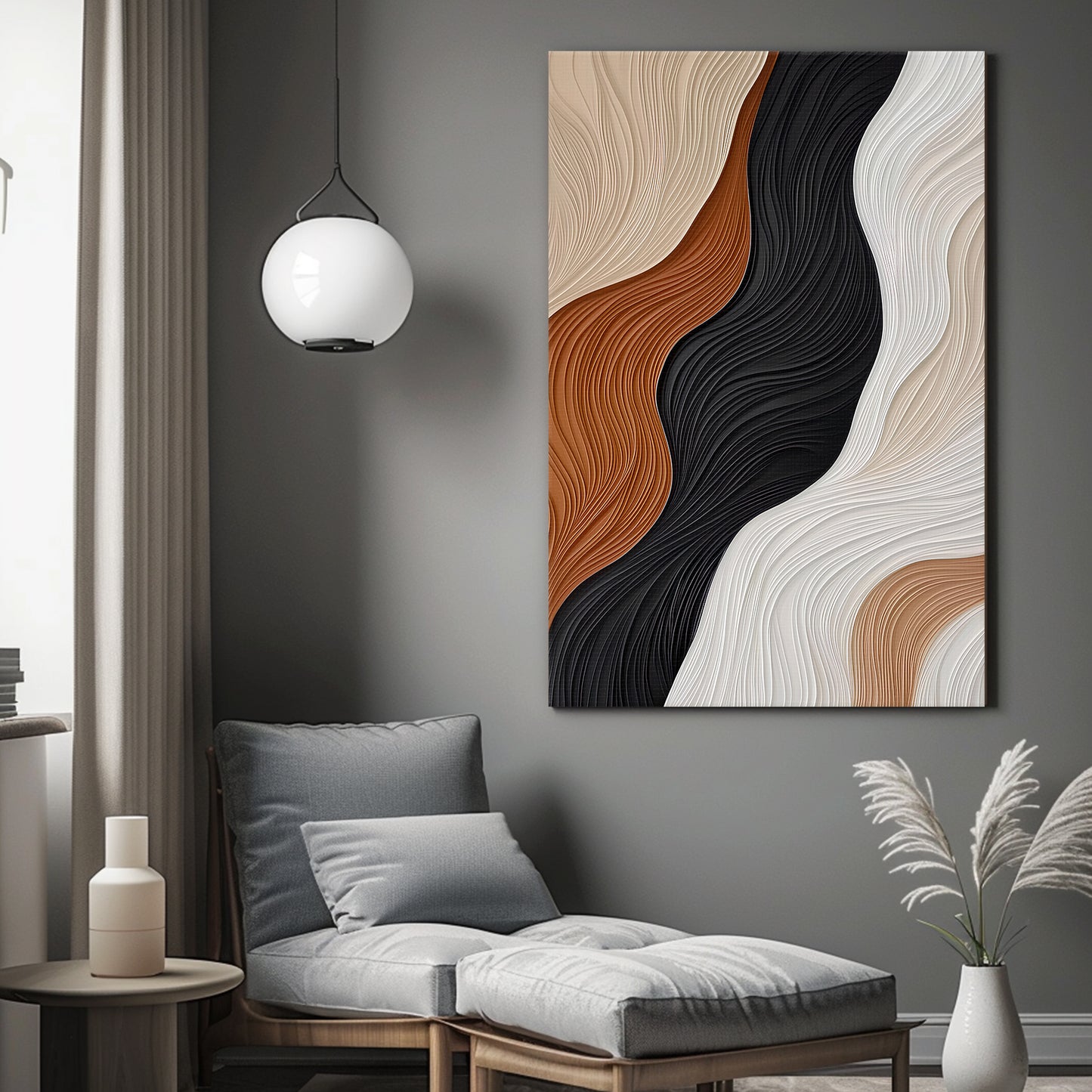 Abstract Wall Art Rolled Canvas - "Silent Harmonies"