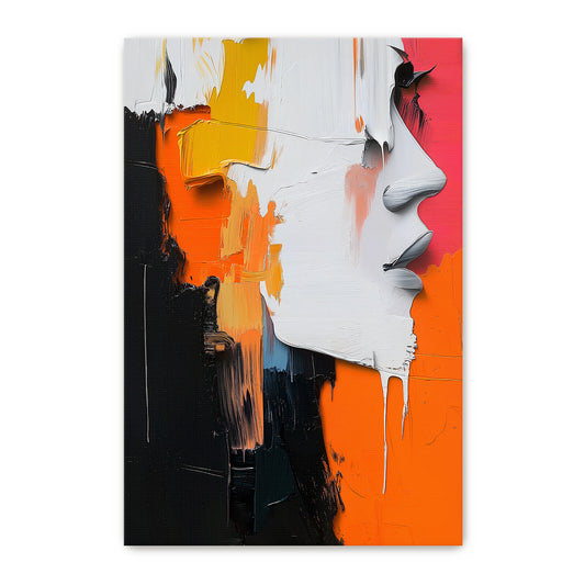 Abstract Wall Art Stretched Canvas Print - "Emergent Silhouette"