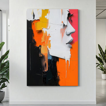 Abstract Wall Art Rolled Canvas Print - "Emergent Silhouette"
