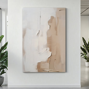 Minimalist Abstract Art Rolled Canvas Print - "Clay Silence"
