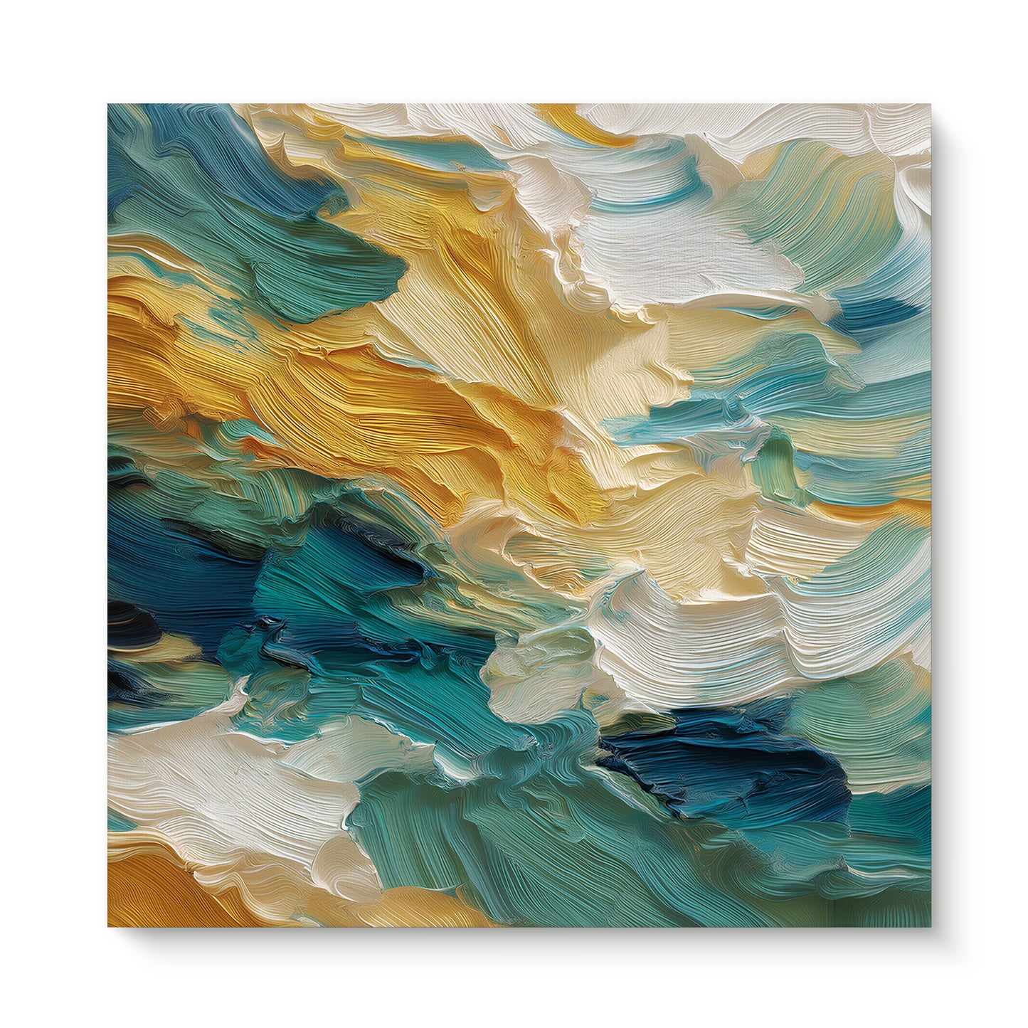 Abstract Wall Art Stretched Canvas Print - "Ocean Swell"