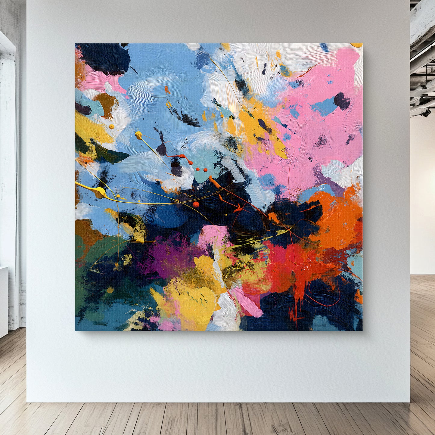 Abstract Wall Art  Stretched Canvas Print - "Midday Tempest"