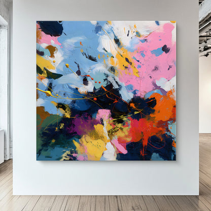 Abstract Wall Art  Stretched Canvas Print - "Midday Tempest"