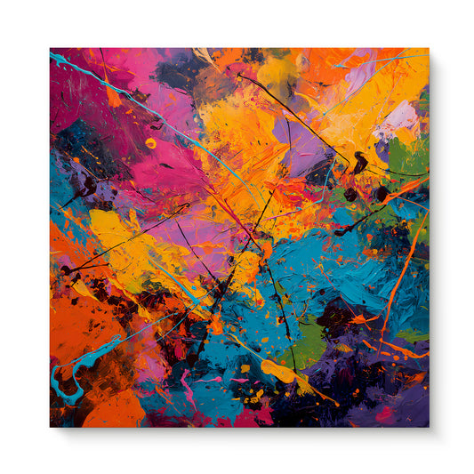 Abstract Wall Art Rolled Canvas - "Radiant Chaos"