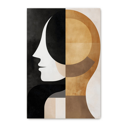 Modern Abstract Wall Art Rolled Canvas - "Symmetry of Self"