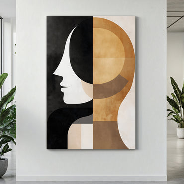 Modern Abstract Wall Art Rolled Canvas - "Symmetry of Self"