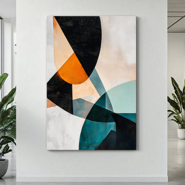 Modern Abstract Wall Art Rolled Canvas - "Shifting Planes"