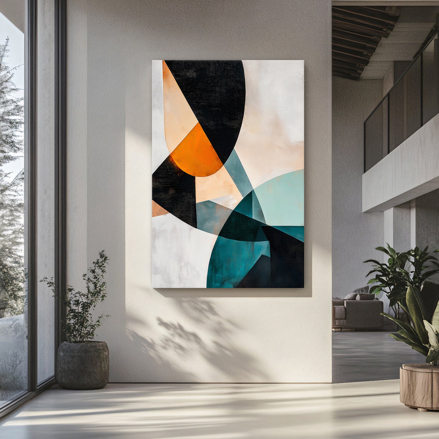 Abstract Wall Art Stretched Canvas Print - "Shifting Planes"